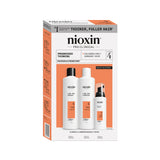 Nioxin [Pro Clinical Scalp + Hair Thickening System 4 Trial Kit for Coloured Or Dry Damaged Hair with Progressed Thinning]